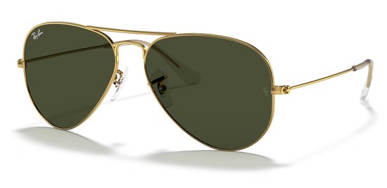 Ray-Ban Aviator Zonnebril RB3025 Goud/Groen 58mm van Merkloos