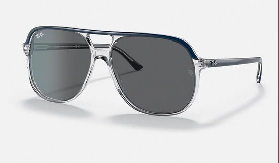 Ray-Ban Bill Blue On Transparent/ Dark Grey Maat: Large (60) - Zonnebril - - RB2198-1341B1