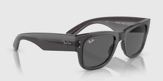 Ray-Ban Mega Wayfarer RB0840S 1406B1 - Transparant Black - Dark Grey - Maat 51