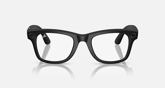 Ray-Ban: Meta Wayfarer - Clear to G15 Green Transitions - Matte Black