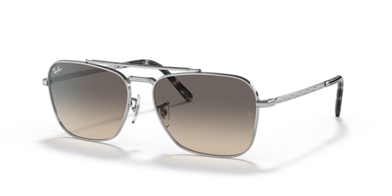 Ray-Ban New Caravan Silver/ Clear Gradient Grey Maat: Large (58) - Zonnebril - - RB3636-003/32 van Ray-Ban