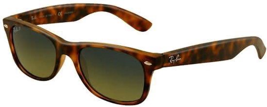 Ray-Ban RB2132 894/76 - New Wayfarer (Classic) - zonnebril - Tortoise / Blauw-Groen Gradiënt - Gepolariseerd - 55mm