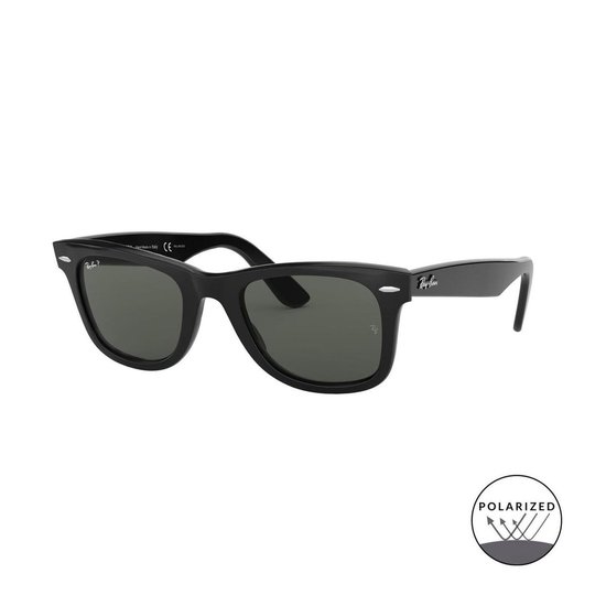 Ray-Ban RB2140 901 Original Wayfarer (Classic) Zonnebril - Zwart/Grijs - 50mm - Polarized