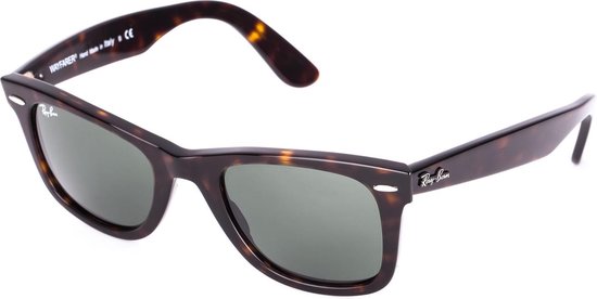 Ray-Ban RB2140 902 - Original Wayfarer (Classic) - zonnebril - Tortoise / Groen Klassiek G-15 - 50mm van Ray-Ban