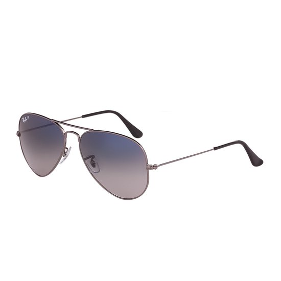 Ray-Ban RB3025 004/78 - Aviator (Gradient) - zonnebril - Staalgrijs / Blauw/Grijs Gradiënt - Gepolariseerd - 58mm van Merkloos