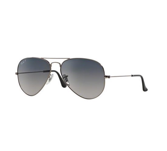 Ray-Ban RB3025 004/78 - Aviator (Gradient) - zonnebril - Staalgrijs / Blauw/Grijs Gradiënt - Gepolariseerd - 62mm van Merkloos