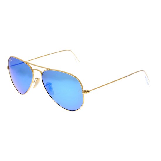 Ray-Ban RB3025 112/17 - Aviator (Flash) - zonnebril - Goud / Blauw Flash - 58mm van Merkloos