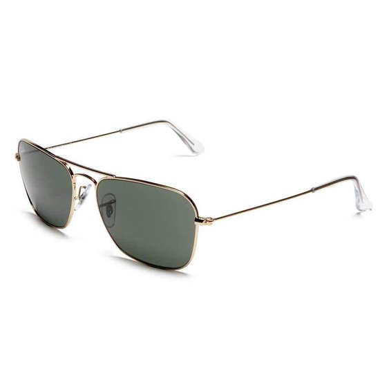 Ray-Ban RB3136 001 - Caravan - zonnebril - Goud / Groen Klassiek G-15 - 58mm van Merkloos