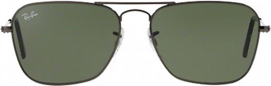 Ray-Ban RB3136 004 - Caravan - zonnebril - Staalgrijs / Groen Klassiek G-15 - 58mm van Merkloos