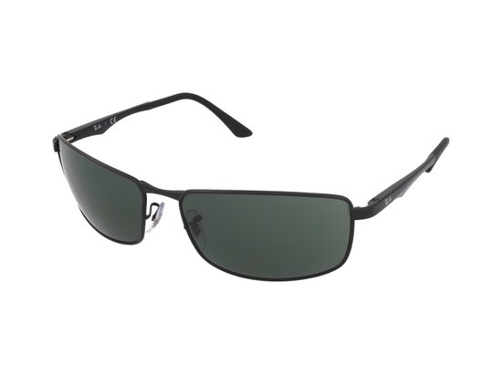 Ray-Ban RB3498 002/71 - zonnebril - Zwart / Groen Klassiek - 61mm van Merkloos