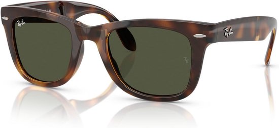 Ray-Ban RB4105 Folding Wayfarer Vierkante Zonnebril - Lichtgewicht Opvouwbaar Montuur met Flexibele Pootjes - Tijdloze Stijl in Verschillende Kleuren - Inclusief Hardcase en Etui - 1 Jaar Garantie