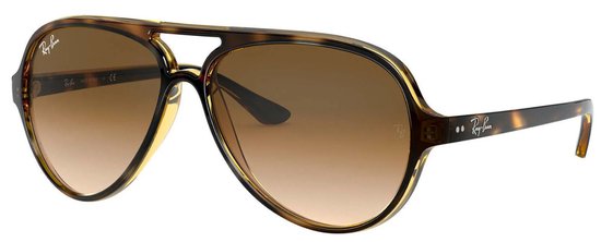 Ray-Ban RB4125 710/51 - Cats 5000 - zonnebril - Tortoise / Lichtbruin Gradiënt - 59mm van Merkloos
