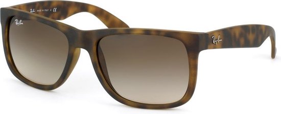 Ray-Ban RB4165 710/13 - zonnebril - Justin - Rubber Light Havanna/Brown Gradient - 51mm