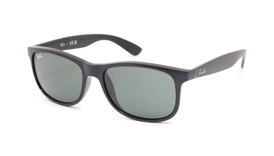 Ray-Ban RB4202 606971 - zonnebril - Andy - Mat zwart/Groen Klassiek - 55mm van Merkloos