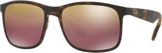 Ray-Ban RB4264 894/6B - Chromance - zonnebril - Tortoise / Paars Spiegel Chromance - Gepolariseerd - 58mm van Ray-Ban
