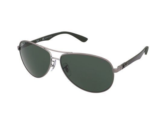 Ray-Ban RB8313 004/N5 - zonnebril - Carbon Fibre - Staalgrijs / Groen Klassiek G-15 - Polarized - 61mm van Merkloos