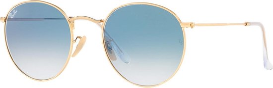 Ray-Ban Round Metal Arista Zonnebril 0RB3447N 001/3F 53 (Diameter lens: 53 mm) - Goud van Merkloos