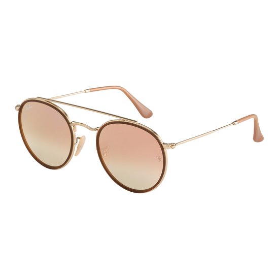 Ray-Ban Round RB3647N Unisex Zonnebril - Goud / Roze van Merkloos