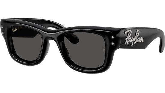 Ray Ban - Wayfarer Puffer- Black With Strass - Dark Grey van Merkloos