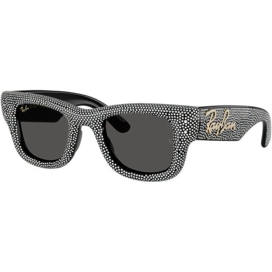 Ray Ban - Wayfarer Puffer - Black With Strass Pave - Dark Grey van Merkloos