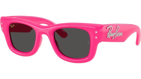 Ray Ban - Wayfarer Puffer - Pink With Strass - Dark Grey van Ray-Ban