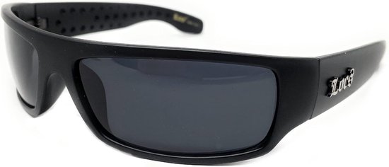 Rechthoekige Zonnebril - Gangster Stijl Bril - Stijlvol Beschermen - Smalle Pasvorm - 13.7 cm Breed - Mat Zwart