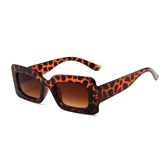 Rectangle Zonnebril - Luipaard/Leopard | Rechthoekig | Fashion Favorite van Fashion Favorite