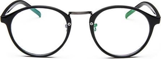 Retro Bril zonder sterkte Zwart van Merkloos