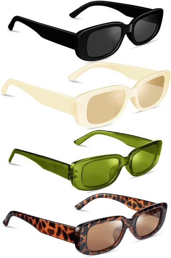 Retro Hartvormige Zonnebril Set van 2 - Cat Eye Zonnebrillen met UV400 Bescherming voor Kinderen en Volwassenen, Perfect voor Feesten en Foto Shoots van Merkloos