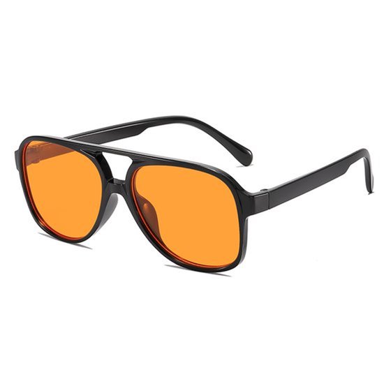 retro jaren '70 zonnebrillen, klassieke grote vierkante aviator-stijl zonnebrillen voor mannen en vrouwen