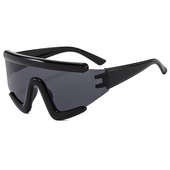 Retro Luxe Zonnebril met Groot Montuur en Geïntegreerd Montuur voor Dames, Mode, Vrije tijd, Outdoor, Sport, Fietsen, Herenbril UV400