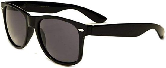 Retro Vintage kleur Unisex Punk Geek Klassieke Stijl Nul Clear Lens Zonnebril, Kleur: zwart., 55mm