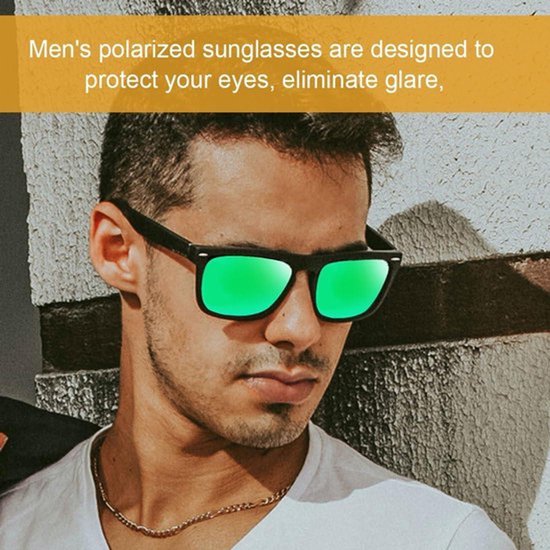 Retro zonnebril Allecto Plus - groene glazen voor man en vrouw