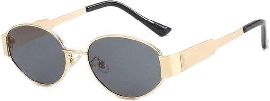 Retro zonnebril dames heren ovaal metaal trendy Classic UV400 bescherming zonnebril, dames zonnebril, 1 stuk