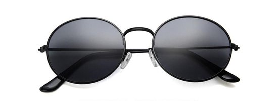 Retro Zonnebril Ovaal Zwart van Rondom.