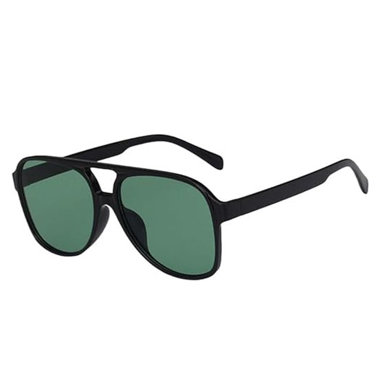 Retro zonnebril, oversized, niet-gepolariseerde zonnebril met UV-bescherming, unisex - groen