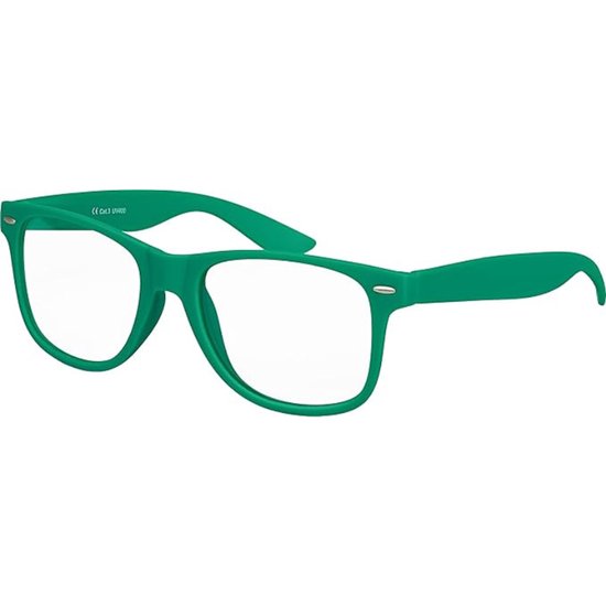 Retro Zonnebril Unisex – Heldere Lenzen & Veer Scharnier van Merkloos