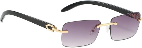 Rimless Zonnebril - Metaal Montuur - Buiten Activiteiten - UV400 Bescherming - Unisex Model - Zilver