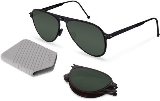 ROAV ATLAS - Opvouwbare zonnebril – Polariserend UV400 - Matte Black - G15 glazen van Merkloos