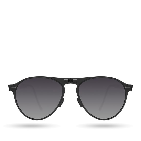 ROAV EARHART - Opvouwbare zonnebril – Polariserend UV400 - Matte Black - Grey Gradient glazen