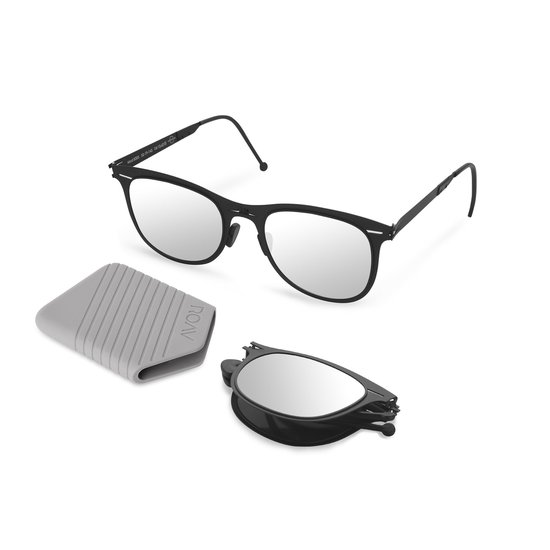 ROAV FREDDY - Opvouwbare zonnebril – Polariserend UV400 - Matte Black - Grey Gradient glazen van ROAV
