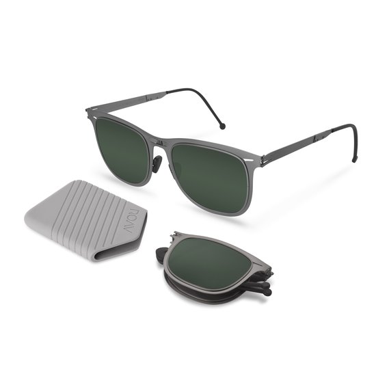ROAV Lennox - Opvouwbare zonnebril - Polariserend UV400 - Matt black - Blue Mirror glazen van ROAV