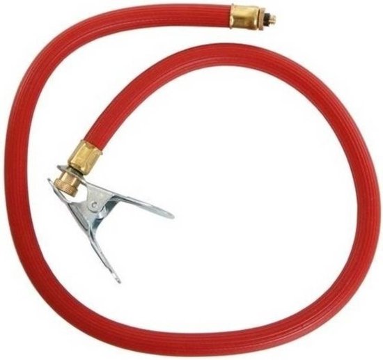 Rode fietspompslang 62 cm - Pompslang - Fietsventielslang - Ventielpomp van Rode