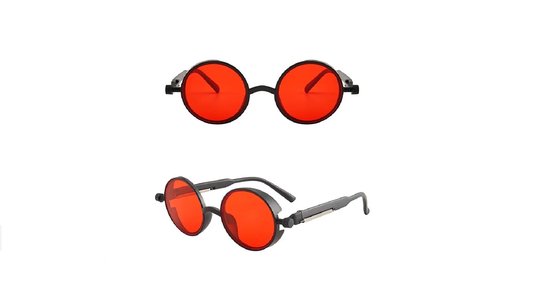 Rond Bril - Rood - Zwart - Red - Black - round glasses - sun glasses