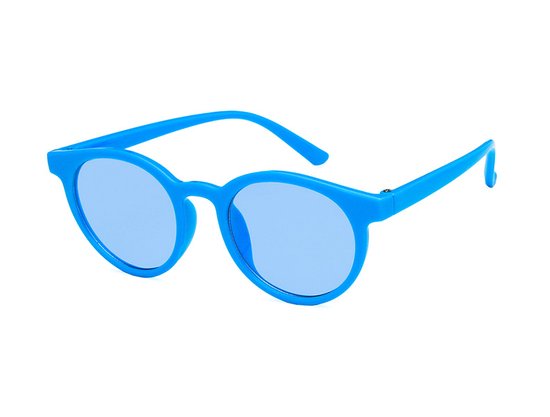 Ronde Kinder Zonnebril - Blauw van Kekeke Kids