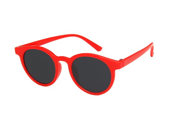 Ronde Kinder Zonnebril - Rood van JINX LIVING