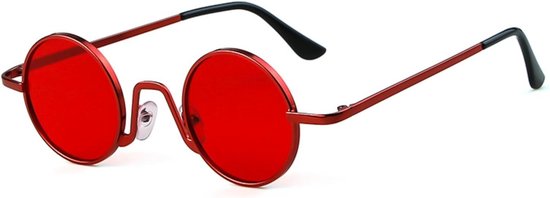 Ronde zonnebril met metalen montuur voor unisex van Merkloos