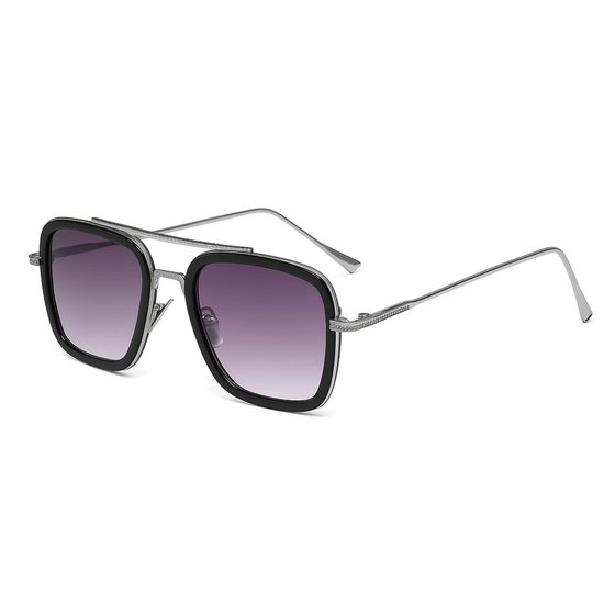 Rudiaro Flight Oversized Zonnebril Paars Zilver - Unisex Eyewear met Groot Frame, Stijlvol Design, UV400-bescherming | Trendy Accessoire voor Zomerstijl, Strand, en Stadswandelingen | Fashion Statement, Zonnebril Essentials van Rudiaro