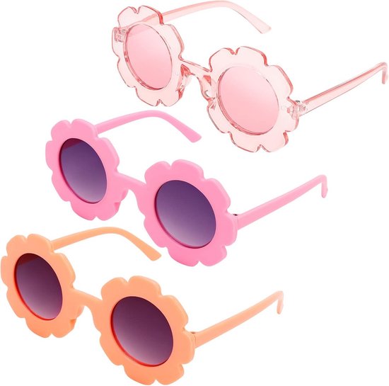 Schattige Ronde Bloem Kinderzonnebril voor Meisjes en Jongens - Strand en Vakantie Stijl van Merkloos