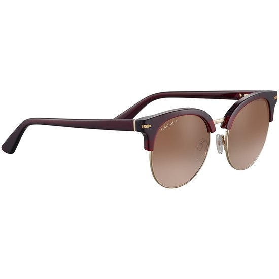 Serengeti Susan SS560004 Shiny Transparent Burgundy Shiny Light Gold Polarized Drivers Gradient van Merkloos